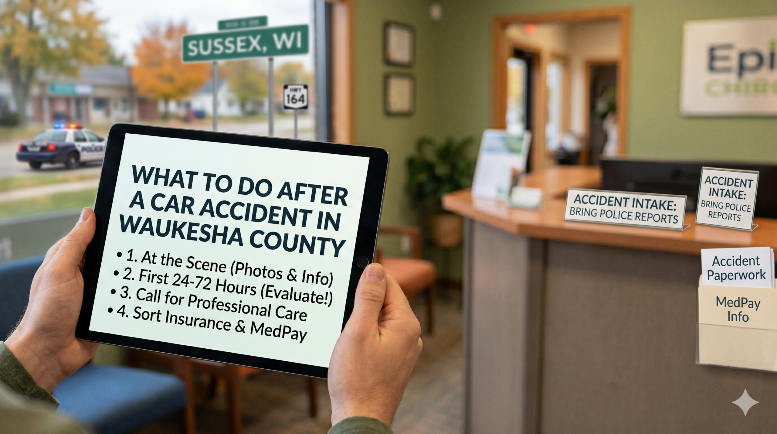 what do do after a car accident in sussex